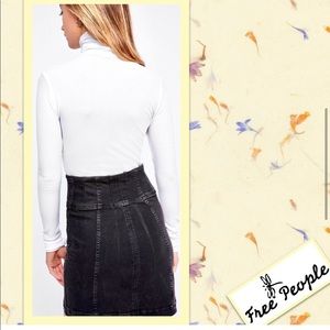 Free People Modern Femme Corset Mini Skirt Black - image 1